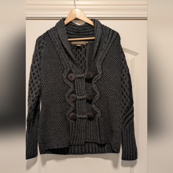 Inis Crafts Sweaters - Women's Cable Knit Gray Sweater